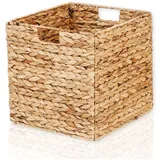 lycce Aufbewahrungskorb Kallax Box Wasserhyazinthe 33 x 33 x 33 cm braun