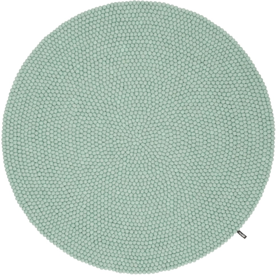 myfelt - Fine Filzkugelteppich, Ø 140 cm, türkis