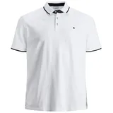 JACK & JONES Paulos Kurzarm-poloshirt White / Detail Ps 4XL