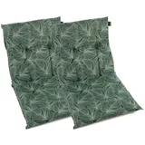 BURI Hochlehnerauflage Gartenstuhlauflagen 8cm dick Sitzauflagen für Hochlehner Niederlehner, (2 St) grün