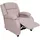 MCW Fernsehsessel Glasgow Kunstleder 93 x 102 x 93 cm grau mit Kopfteil