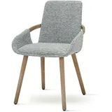 Polsterstuhl Buche 54x59x82 grau EMILIO #01
