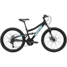 Bikestar MTB Vollstahl 21fach 24 Zoll schwarz/benzin schwarz, 33, CM