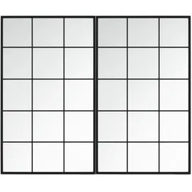 furnicato Wandspiegel 100 x 60 cm Schwarz