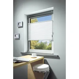 MYDECO Plissee FREE, weiß - 90 x 210 cm - Klemmfix