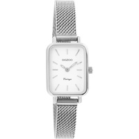 Oozoo Vintage Damen Uhr - Armbanduhr Damen mit 10mm Metallmesharmband - Analog Damenuhr Eckig C20266