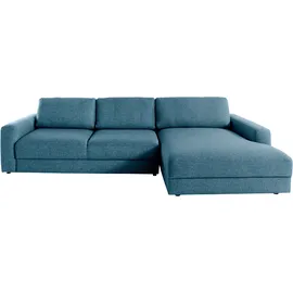 Home Affaire Ecksofa HOME AFFAIRE "Bloomfield, bequem und elegant, Breite 303cm, L-Form", blau (tepestry), B:303cm H:84cm T:176cm, 100% Polyester, Sofas, Ecksofa, wahlweise mit Bettfunktion und Bettkasten, Unser Dauertiefpreis