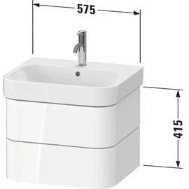 Duravit Happy D.2 Plus Waschtischunterbau wandhängend 575x490mm,