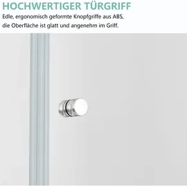 IMPTS Duschkabine Eckeinstieg Duschabtrennung doppel Drehfalttür Duschtür Falttür faltbar 180°Duschwand Faltdusche Höhe, 185cm