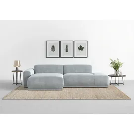 TRENDMANUFAKTUR Ecksofa TRENDMANUFAKTUR "Braga, mit hochwertigem Kaltschaum, L-Form, in Cord erhältlich", grau, B:275cm H:72cm T:160cm, 88% Polyester, 12% Polyacryl, Sofas, Ecksofa, modernes Sofa, Couch mit hohem Sitzkomfort, 275/72/160 cm (B/H/T)