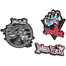 Grupo Erik Patches zum Aufbügeln Bügelbilder für Textilien Judas Priest Set 3 Bügelflicken Aufnäher Erwachsene und Kinder