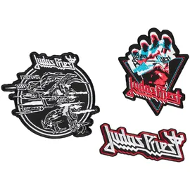 Grupo Erik Patches zum Aufbügeln Bügelbilder für Textilien Judas Priest Set 3 Bügelflicken Aufnäher Erwachsene und Kinder