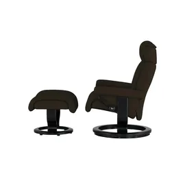 Stressless Relaxsessel Leder 77 x 108 x 76 cm Braun mit Hocker