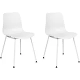 Beliani Esszimmerstuhl 2er Set LOOMIS Weiß