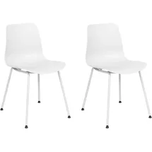 Beliani Esszimmerstuhl 2er Set LOOMIS Weiß