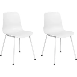 Beliani Esszimmerstuhl 2er Set LOOMIS Weiß