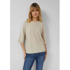 s.Oliver Kurzarmpullover Strickpullover Beige 34