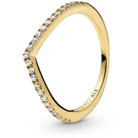 Pandora Damenring Funkelnder Wishbone Goldfarben, 54/17,2