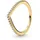 Pandora Damenring Funkelnder Wishbone Goldfarben, 54/17,2
