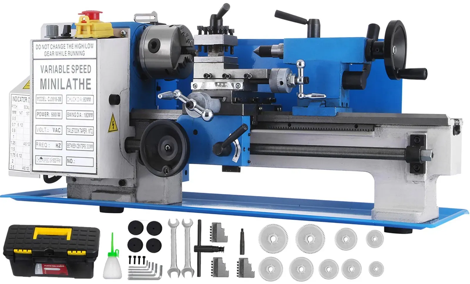 VEVOR  Drehmaschine 550W Metall Drehmaschine 7x12inch Precision Mini Metal Lathe 2500RPM