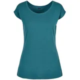 Build Your Brand Ladies Wide Neck Tee Petrol M