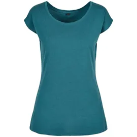 Build Your Brand Ladies Wide Neck Tee Petrol M
