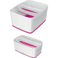 Leitz MyBox, Aufbewahrungsschale, Länglich, Blickdicht, Weiß/Pink Metallic, Kunststoff, 52584023