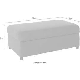 exxpo - sofa fashion Hocker EXXPO - SOFA FASHION "Kyoto Bankhocker mit Staufach unter der Sitzfläche", beige, B:116cm H:45cm T:70cm, Hocker, Polsterhocker