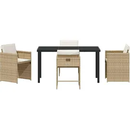 vidaXL Garten Essgruppe 5-tlg. Beige