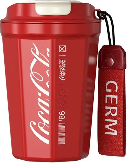 GERM Coca-Cola Collection Octagon-Design Thermobecher mit Vakuumisolation - Rot, Neujahrs-Angebot, Top-Geschenkideen