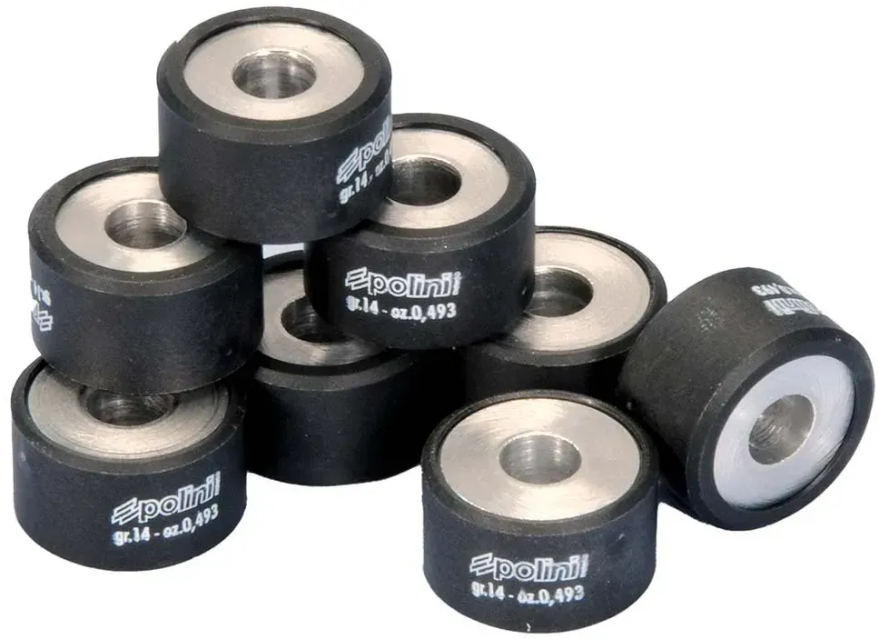 Polini 242222 Variomatik Rollen 8 Einheiten - Silver - 25x15 / 16.2g