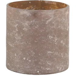 Chic Antique Hurricane mit Struktur, H10/Ø10 cm, mokka