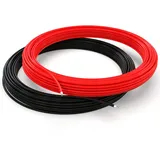 AUPROTEC 2 x 50m Solarkabel 6mm2 PV-Kabel Verlängerung Photovoltaik Verbindungskabel H1Z2Z2-K Solarleitung Set Schwarz + Rot