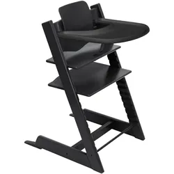 Stokke® TRIPP TRAPP® Bundle Treppenhochstuhl inkl. Babyset und Tray, schwarz