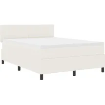vidaXL Boxspringbett 140 x 190 cm Weiß