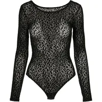 URBAN CLASSICS Ladies Flock Lace Body in schwarz Größe XXL