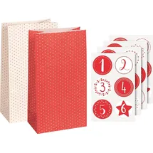 Heyda Adventskalender-Set 203089330 240 x 130 x 75 mm rot/weiß