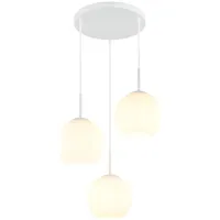 GLOBO Hängeleuchte 3-flg. 120 cm rund/Weiß/Metall