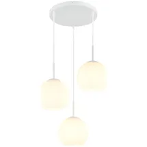 GLOBO Hängeleuchte 3-flg. 120 cm rund/Weiß/Metall