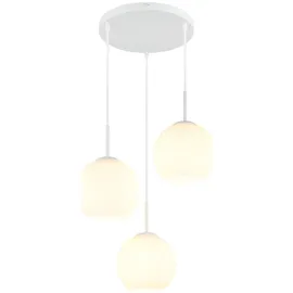 GLOBO Hängeleuchte 3-flg. 120 cm rund/Weiß/Metall