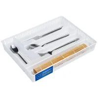 Konzept Besteckkasten für Schubladen 31x23x4,5cm Weiß - Praktischer Schubladen