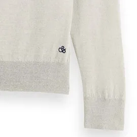 Scotch & Soda SCOTCH&SODA Herren Strickpullover Essentials Crewneck, Merinowolle, Rundhals, einfarbig Creme S