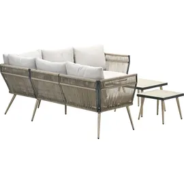 Garden Impressions KRETA Alu Rope Ecklounge Set Gartenmöbel Sitzgruppe natur