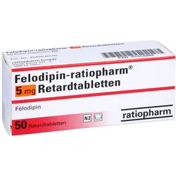 FELODIPIN-ratiopharm 5 mg Retardtabletten 50 St