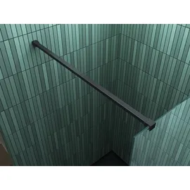 impex-bad 140 cm Slim-design-haltestange für Duschwände (schwarz)