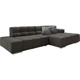 Designwerk Ecksofa »Temple L-Form, tolles Designsofa«, mit Sitztiefenverstellung schwarz