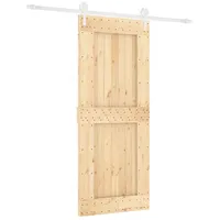 vidaXL Schiebetür rechts 85 x 210 cm Braun/Weiß