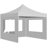 vidaXL Profi-Partyzelt Faltbar mit Wänden Aluminium 3x3m Weiß