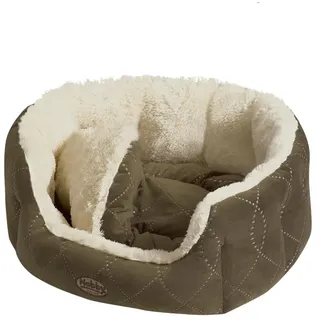 Komfortbett CENO oval beige/braun