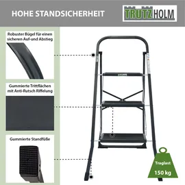 Trutzholm Trittleiter Klappleiter 3 Stufen